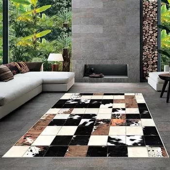 Современный ковер для гостиной с нескользящим основанием, который необходимо распечатать с помощью цветной цифровой печати с рисунком.