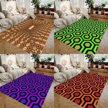 Современный ковер с геометрическим принтом, ковер Shining Honey, большой ковер для гостиной, спальни, декоративный ковер, нескользящий моющийся напольный коврик 40X60cm-16x24in
