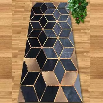 Современный ковер в прихожую с геометрией, гостиная, длинный коридор, ковры, роскошный вестибюль, проход, декор для прихожей, коврик, моющийся 60x200cm 23.6x78in