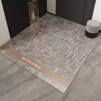 Современный коврик для входной двери, кожаный коврик для ног, ПВХ-салфетки, несмываемый коврик для входа, можно резать 60*90