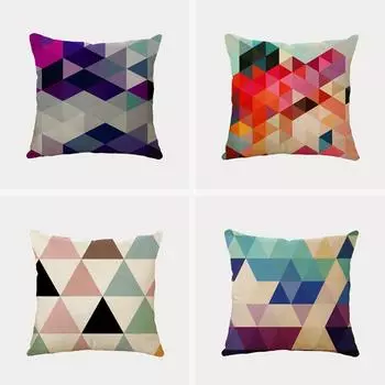 Современный красочный геометрический стиль с принтом, чехол для подушки для дома, гостиной, дивана, спальни, украшение, наволочка 40X40CM