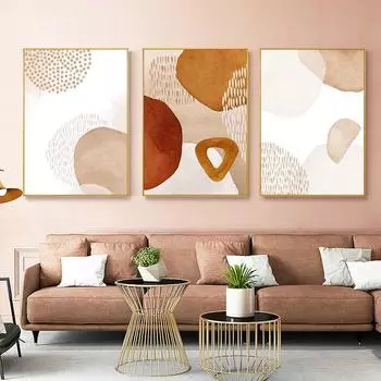 Современный креативный постер с геометрическим рисунком на холсте, абстрактная настенная живопись, минималистичная картина, современное украшение для гостиной 21cm30cm NoFrame