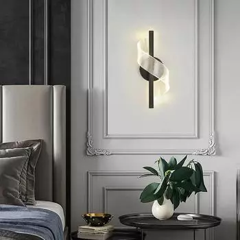 Современный креативный светодиодный акриловый настенный светильник, подвесной светильник для помещений, золотой подвесной фонарь, домашние прикроватные лампы для украшения гостиной Cold white 6000K