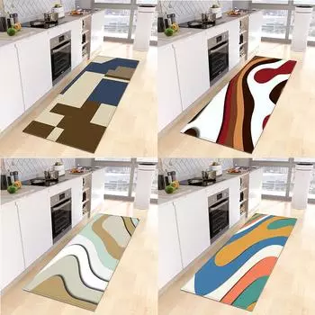 Современный кухонный ковер, дверной коврик, ковер для крыльца, гостиной, спальни, прикроватной тумбочки, коридора, нескользящий напольный коврик 50x80cm