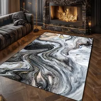 Современный легкий роскошный ковер для гостиной, абстрактный декоративный домашний ковер для спальни, большой площади, противоскользящий коврик, моющийся коврик для гостиной 60x90cm 23.6x35.4in