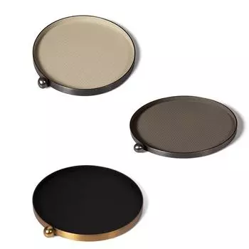 Современный легкий роскошный одноточечный лоток для бусинок Модель комнаты Столовая Гостиная Дом Металл Кожа Хранение Диск Украшения