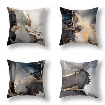 Современный легкий роскошный простой модный комплект с мраморным узором, диван, кресло, офис, автомобиль, кровать, наволочка, украшение для комнаты, наволочка 40x40cm