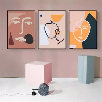 Современный Матисс абстрактная линия рисунок холст картина геометрический цветной блок скандинавские декоративные постеры принты настенные художественные фотографии 21cm30cm NoFrame