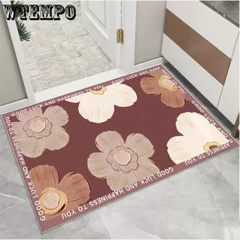 Современный минималистский цветочный вход в ванную впитывающий коврик для пола противоскользящий коврик для ванной комнаты 40 * 60Cm