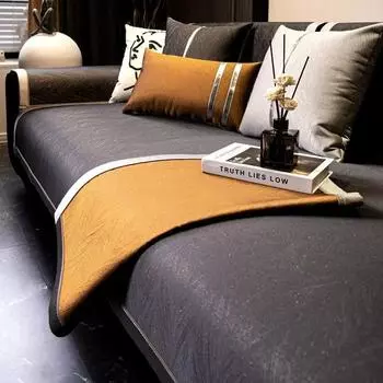 Современный минималистский диванный коврик Four Seasons Universal Fabric Sofa Cushion Solid Color Precision Seat Cushion Covers Fabric 70x70cm