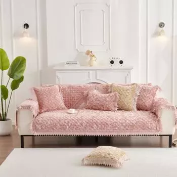 Современный минималистский легкий роскошный бархатный диван-подушка, всесезонный универсальный нескользящий диванный чехол, ткань для гостиной, подушки, ткань 70x70cm 1pcs