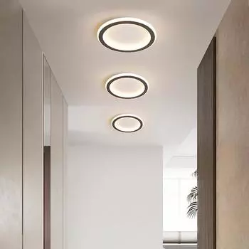 Современный минималистский потолочный светильник квадратный/круглый потолочный светильник для защиты глаз 90-260 В для спальни, кабинета, гостиной, светильники The neutral light