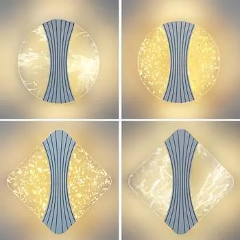 Современный минималистский светильник Роскошный минималистский светильник для лестницы в комнате Креативный акриловый фон для стены Гостиная Спальня Прикроватная настенная лампа Warm White (2700-3500K)