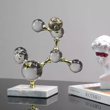 Современный минималистский светлый роскошный дом металлические хрустальные украшения украшения отдел продаж модель комнаты кабинет геометрические поделки 200*230*230