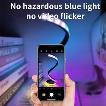Современный минималистский светодиодный RGB спиральный светильник-ночник для спальни, гостиной, офиса, прикроватной тумбочки, RGB настольная лампа Dream-Color