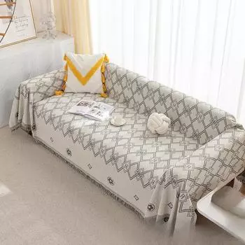 Современный минимализм, чехол для дивана, универсальное универсальное полотенце для дивана из синели, универсальное полотенце для спинки Four Seasons, ткань с защитой от царапин 180*130cm