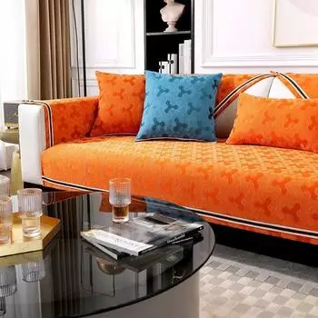Современный минимализм синельный чехол для дивана, нескользящий чехол для дивана, чехол для гостиной, дивана, спинка, подлокотник, защитная подушка для стула 70x70cm 1pcs