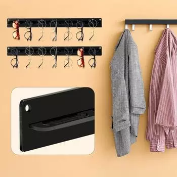 Современный настенный держатель для очков, акриловая вешалка для солнцезащитных очков, стойка для очков, полка для очков чёрный