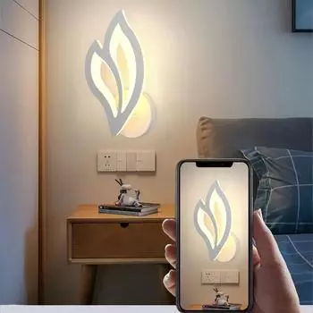 Современный настенный светильник Creative Leaf Night Lights для гостиной, спальни, прикроватное бра, скандинавский светодиодный настенный светильник, украшение комнаты