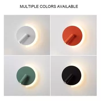 Современный настенный светильник для спальни, прикроватный выключатель 110Vroom, освещение отеля Scorce, внутренняя гостиная, коридор, вращающийся настенный светильник, украшение Warm White (2700-3500K)&Warm White белый