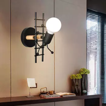 Современный настенный светильник для стильного домашнего освещения чёрный