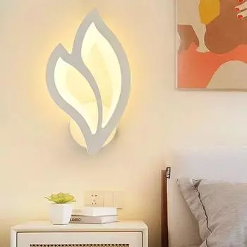 Современный настенный светильник LED креативный настенный светильник в форме листа для спальни лампа для детской комнаты гостиной столовой лофта украшение дома