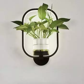 Современный настенный светильник с растениями для спальни, кровати, гостиной, фона, настенных цветов, балкона, ванной комнаты, зеркала, декоративной лампы White light&Excluding plants