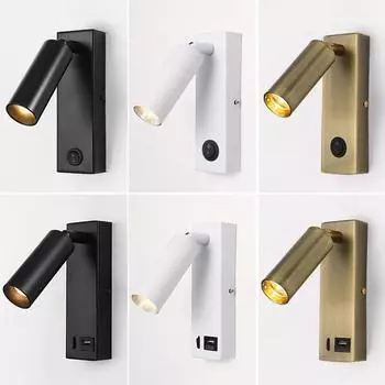 Современный настенный светильник у кровати, светодиодный настенный светильник для чтения, внутреннее освещение, декор комнаты для спальни, гостиной, светильник, бра Warm White (2700-3500K)