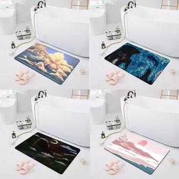 Современный нескользящий впитывающий коврик для ванной комнаты, дверной коврик для спальни, кухонный напольный коврик, коврик для душа в ванной комнате 40x60cm