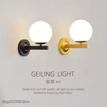 Современный Nordle LED Lustre Golden Black настенный светильник для внутреннего освещения для спальни, гостиной, настенные бра, настенные светильники чёрный