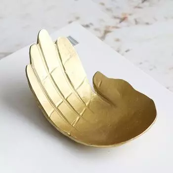 Современный новый китайский стиль Искусство Пальмовые украшения Модель комнаты Чайная комната Кабинет Рабочий стол Домашний Фруктовая тарелка Поднос Мягкие украшения