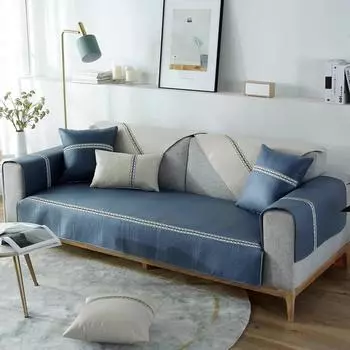 Современный однотонный высококачественный водонепроницаемый чехол для дивана, кожаный нелипкий чехол для дивана для домашних животных, собак, мягкий гладкий универсальный чехол для дивана 70x70cm 1pc