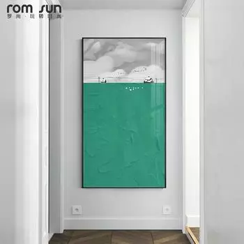 Современный пейзаж, чистый цвет, холст, живопись, постеры и принт, абстрактные горы, настенные художественные картины для гостиной, спальни, прохода 21*30cm