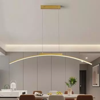 Современный подвесной светильник Arc Design Подвесные лампы для столовой, кухни, ресторана, скандинавские предметы домашнего декора Креативные светодиодные светильники Three color dimming чёрный