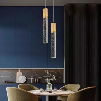 Современный подвесной светильник, светодиодные хрустальные светильники, подвесное освещение для кухни, столовой, спальни, прихожей, бара