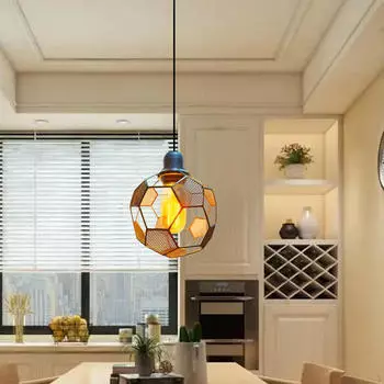 Современный подвесной светильник Wire в футбольном стиле для домашнего декора Black