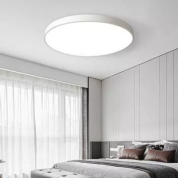 Современный потолочный светильник Macaroon Simple Classics Nordic Circle для гостиной и спальни, светодиодный чип, стробоскоп, блеск, атмосфера Warm White