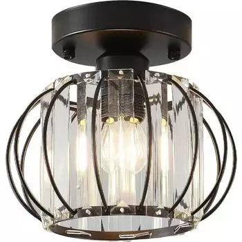 Современный потолочный светильник, полувстраиваемый потолочный светильник с хромированной отделкой для спальни, ванной комнаты, прихожей, шкафа, серебристого цвета NO Bulb чёрный