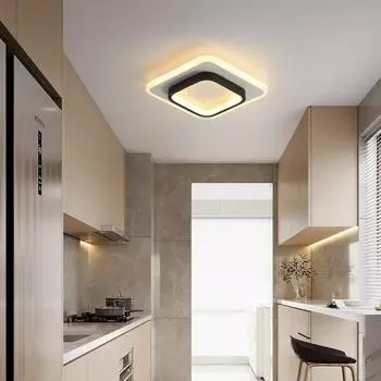 Современный потолочный светильник Светодиодный потолочный светильник Квадратный потолочный светильник Трехцветный светильник Гостиная Столовая Кухня Спальня Коридор Внутреннее освещение