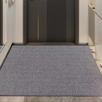 Современный простой бытовой коврик для удаления пыли и песка из полиэстера для входной двери, износостойкий простой нескользящий коврик для ковра 61*92cm