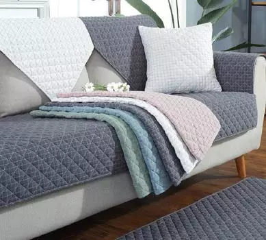 Современный простой чехол для дивана, хлопковая Нескользящая подушка для дивана для гостиной, тканевая пыленепроницаемая защитная подушка для мебели, универсальная 70x70cm красный