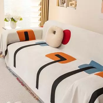 Современный простой чехол для дивана, подушка для дивана, универсальный универсальный чехол для дивана на четыре сезона, противоскользящий чехол для дивана с принтом 180-130cm