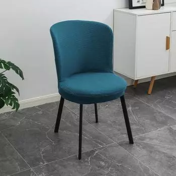 Современный простой чехол на подушку для круглого сиденья из эластичного флиса с решеткой в виде современной простой круговой арки, чехол для стула, утолщенный цельный со спинкой для ресторана pass code