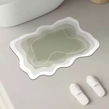 Современный простой диатомовый грязевой туалет для ванн с поглощением воды, нерегулярное поглощение воды, грязный, противоскользящий, легко очищаемый коврик для ног 40 * 60cm