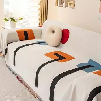 Современный простой диван-подушка, диван-полотенце, универсальный универсальный чехол для дивана Four Seasons, нескользящий чехол, чехол для дивана с принтом полотенец 180-130cm