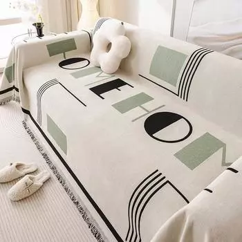 Современный простой диван-полотенце из шенилла, утолщенный чехол для дивана с защитой от царапин, универсальный чехол, цельная диванная подушка 180*130cm