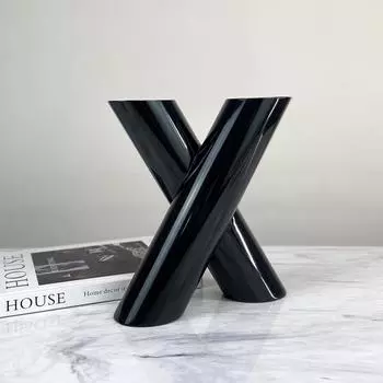 Современный Простой Европейский Стиль Легкий Роскошный Геометрический Металлический Серебряный Х-образный Цветочная Композиция Модель Цветочной Композиции Дом Продажи Офис Аксессуары