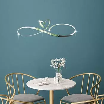 Современный простой фон стены гостиной украшения зеркало 3D трехмерные наклейки на стену спальни наклейки на стену