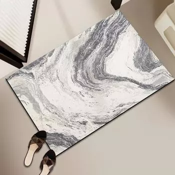 Современный простой графитовый коврик для пола, туалетный диатомовый грязевой бытовой впитывающий коврик для ног, коврик для туалета, коврик для пола в ванной 40 * 60CM diatom mud
