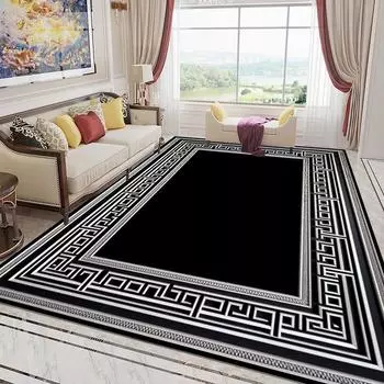 Современный простой коврик для дома, декор для гостиной, черный роскошный ковер, нескользящий ковер для спальни, гардеробной, моющийся коврик для входной двери 60x90cm door mat
